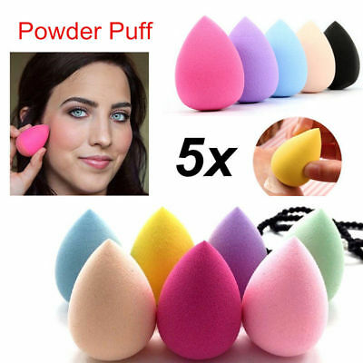 5pc Makeup Sponge Blender Blending Powder Smooth Puff Flawless Beauty Foundation