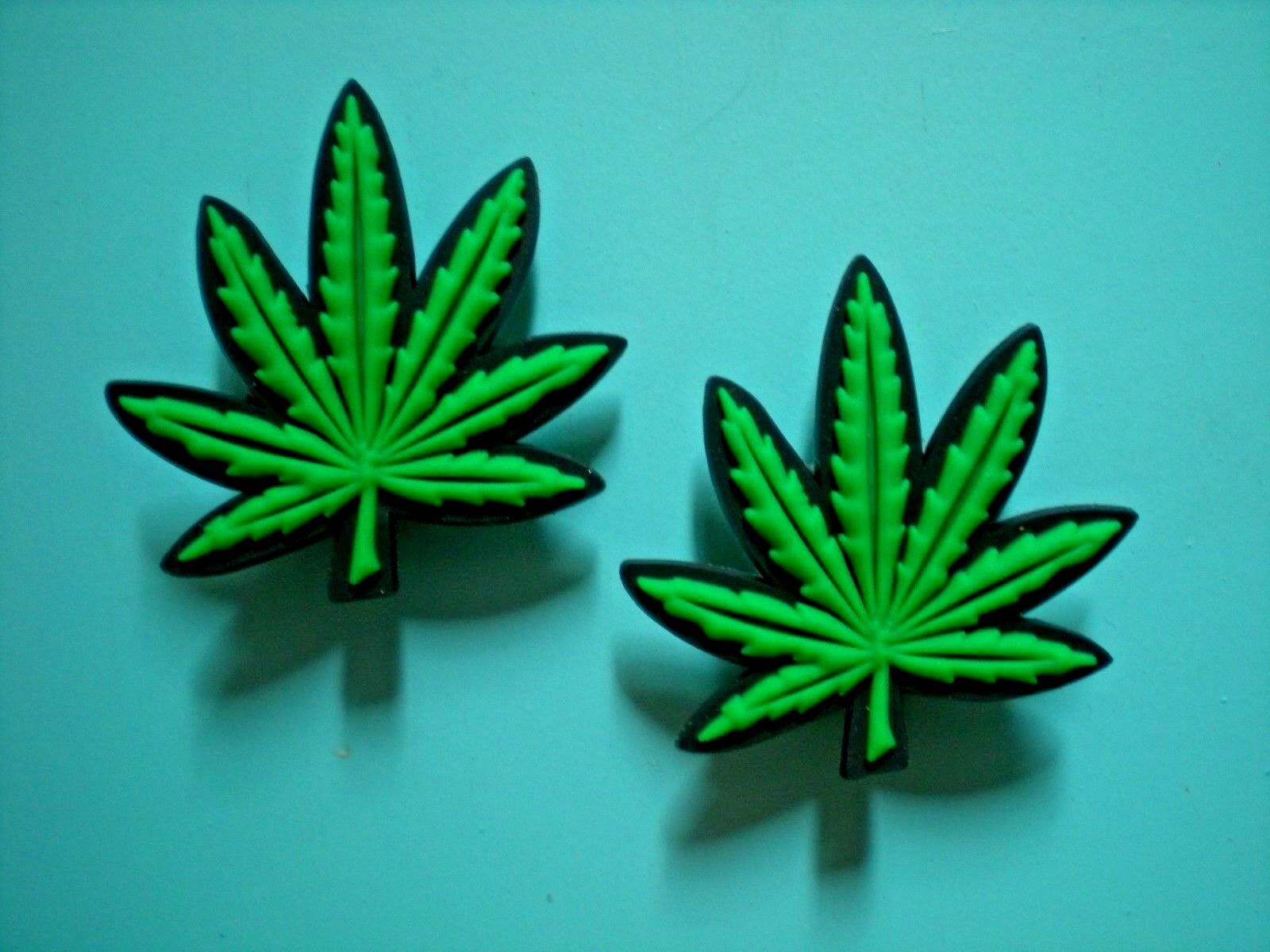 2 Marijuana Hemp Shoe Charm Button Plug Compatible W/ Crocs Shoes For Wristband