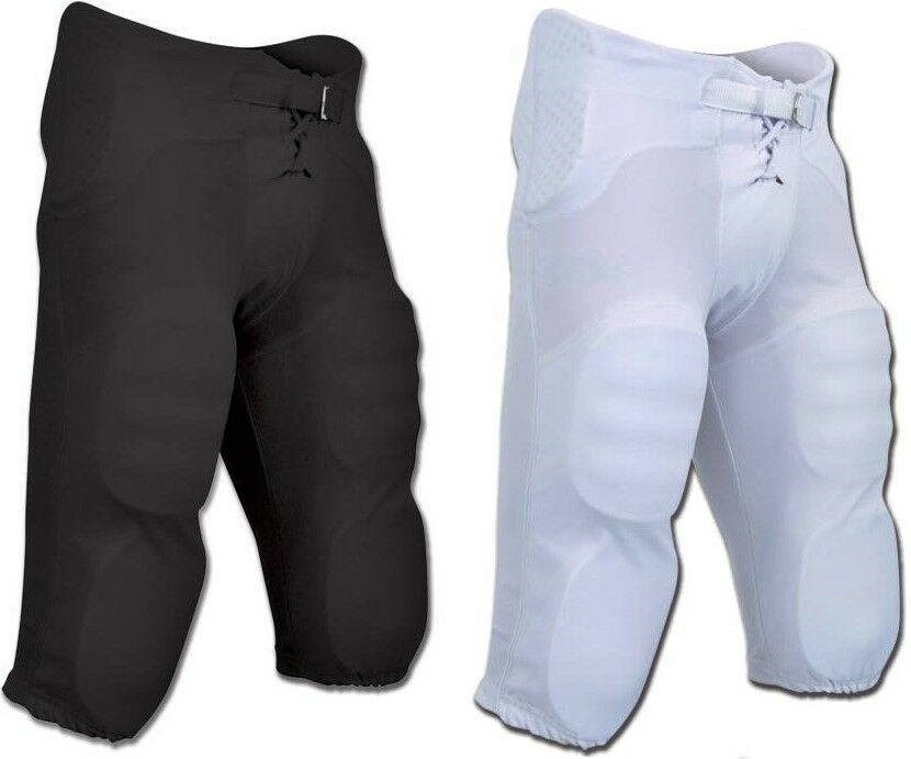 Champro Integrated Built-in Pads Youth Football Pants, Black Or White, Fpcy